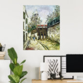 Goede Straat in Montmartre Poster (Thuiskantoor)