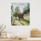 Goede Straat in Montmartre Poster (Keuken)