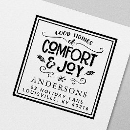 Goede taarten van het kerstadres Comfort & Joy Zelfinktende Stempel