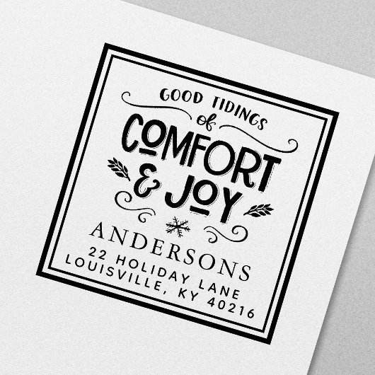Goede taarten van het kerstadres Comfort & Joy Zelfinktende Stempel