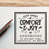 Goede taarten van het kerstadres Comfort & Joy Zelfinktende Stempel