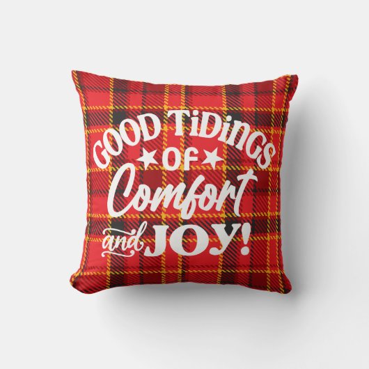 Goede tanden van Comfort en Joy, kerstcadeautje Kussen (Voorkant)