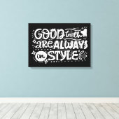 Goede tanden zijn altijd in stijl canvas afdruk (Insitu (Houten vloer))