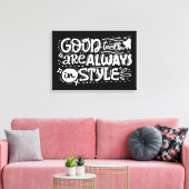 Goede tanden zijn altijd in stijl canvas afdruk (Insitu (Woonkamer))