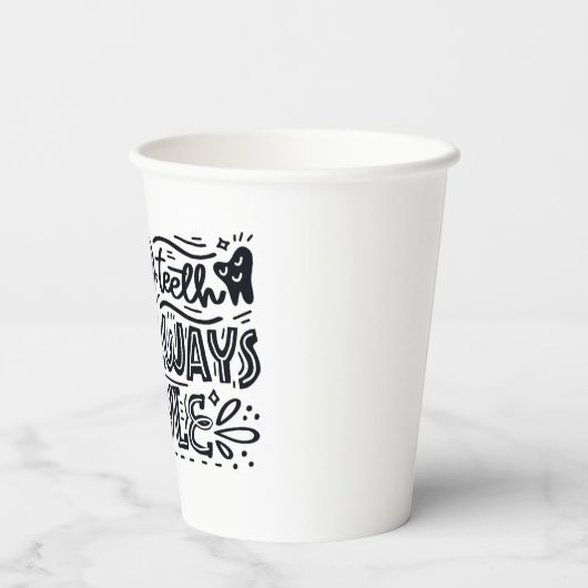 Goede tanden zijn altijd in stijl papieren bekers (Achterkant)