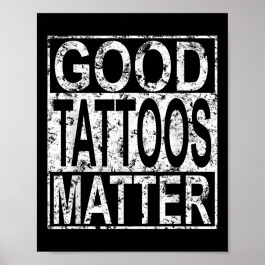 Goede Tattoos Traditionele Tattooer Grappig Tattoo Poster (Voorkant)