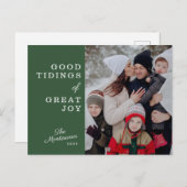 Goede Tiding van Grote Vreugde Kerstmis Briefkaart (Voorkant / Achterkant)