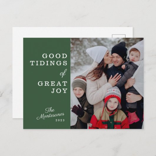 Goede Tiding van Grote Vreugde Kerstmis Briefkaart (Voorkant / Achterkant)