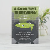 Goede tijd is ! brouwen Halloween kostuumfeest Kaart (Staand voorkant)