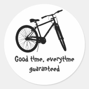 Goede tijd telkens wanneer Gegarandeerd Bike Quote Ronde Sticker