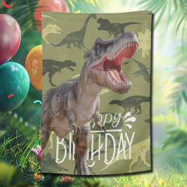 Goede tijd voor een dino verjaardag! huisvlag