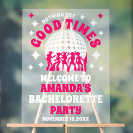 Goede Tijden Bachelorette-feest Welkom Matglas  Acryl Bord