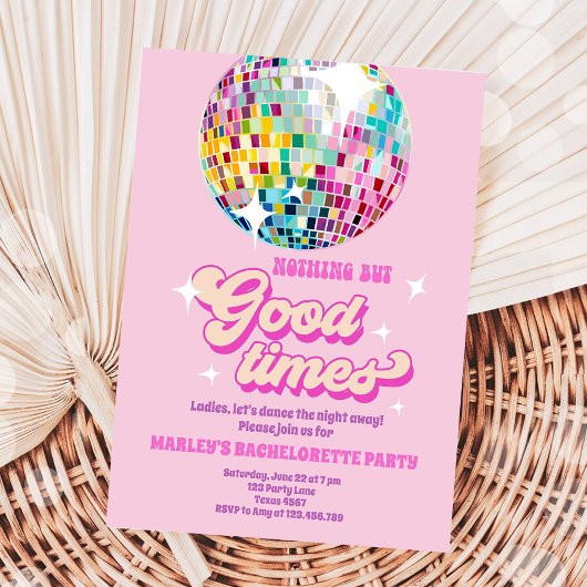 Goede tijden Disco Party Groovy vrijgezellenfeest Kaart