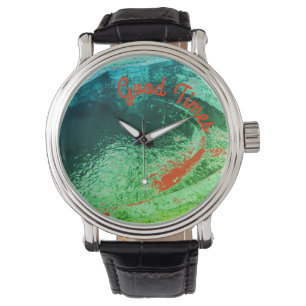 Goede tijden en groen zwembad in Welshpool Horloge