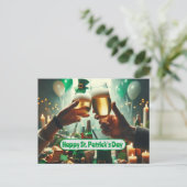 Goede tijden en veel succes op St. Patrick's Day Briefkaart (Staand voorkant)