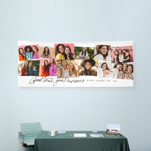 Goede tijden geweldige herinneringen 12 foto leuke spandoek (Beurs)