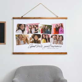 Goede tijden, geweldige herinneringen aan leuke fo hangend wandkleed