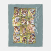 Goede tijden geweldige herinneringen blauwgroen 12 fleece deken (Voorkant)