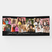 Goede tijden geweldige herinneringen leuk 12 fotoc spandoek (Horizontaal)