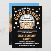 Goede Tijden Groovy Zwart en Goud Pensioen Partij Kaart (Voorkant / Achterkant)