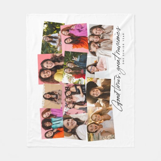 Goede tijden grote herinneringen 12 foto collage w fleece deken (Voorkant)