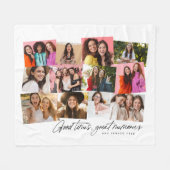 Goede tijden grote herinneringen 12 foto collage w fleece deken (Voorkant (Horizontaal))