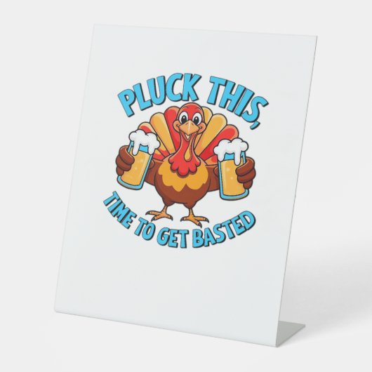 Goede tijden Happy Thanksgiving Classic T-shirt Reclamebord Met Voetstuk (Voorkant)