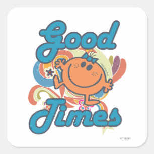 Goede tijden met Miss Fun. Vierkante Sticker