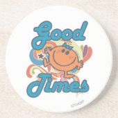 Goede tijden met Miss Fun. Zandsteen Onderzetter (Voorkant)