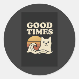Goede tijden  - Retro esthetische vibes Ronde Sticker