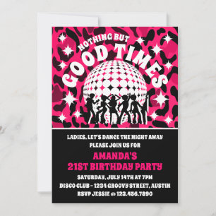 Goede Tijden Roze Luipaardprint Verjaardagsfeestje Kaart