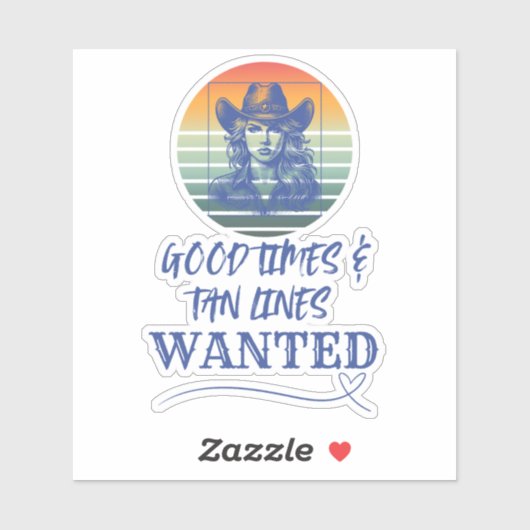 Goede tijden & Tan Lines Vinyl Sticker (Vel)