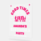 Goede tijden Verjaardagsfeest Welkom Frosted Acryl Bord (Hoek)