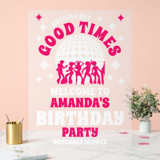 Goede tijden Verjaardagsfeest Welkom Frosted Acryl Bord (Huwelijk)