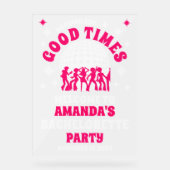 Goede tijden vrijgezellenfeest welkom Frosted Acryl Bord (Voorkant)