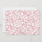 Goede tinten van Comfort & Joy Typografie Red Feestdagenkaart (Achterkant)