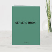 Goede Tippers Hartelijk dank voor uw serverkaart. Bedankkaart (Achterkant)