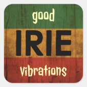 Goede trillingen! vierkante sticker (Voorkant)