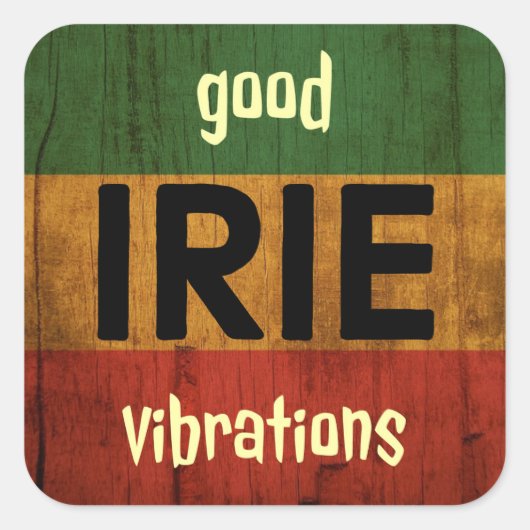 Goede trillingen! vierkante sticker (Voorkant)