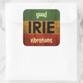 Goede trillingen! vierkante sticker (Tas)