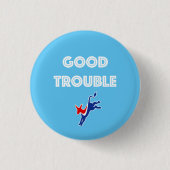 Goede Trouble Donkey Ronde Button 3,2 Cm (Voorkant)