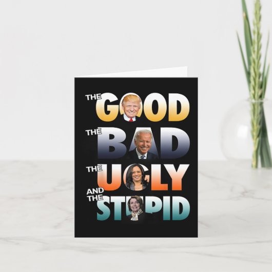 Goede Trump De Slechte Biden De Goede De Slechte D Kaart (Voorkant)