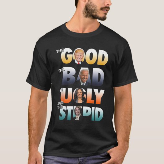 Goede Trump De Slechte Biden De Goede De Slechte D T-shirt (Voorkant)