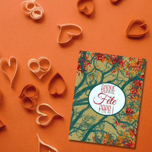 Goede vaders feestdag. De waarde van de bomen Kaart