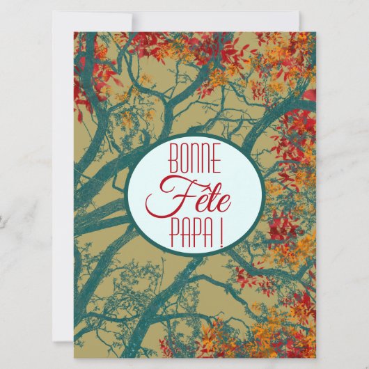 Goede vaders feestdag. De waarde van de bomen Kaart (Voorkant)