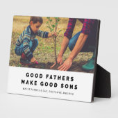 Goede vaders maken goed zons Vaderdag plaque Fotoplaat (Zijkant)