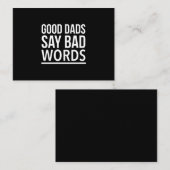 Goede vaders zeggen slechte woorden grappige vader visitekaartje (Voorkant / Achterkant)