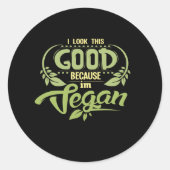 Goede Vegan Ronde Sticker (Voorkant)