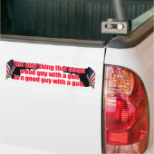 Goede vent met een pistool bumpersticker (Op Truck)