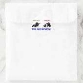 Goede vent - Slechte vent Ronde Sticker (Tas)